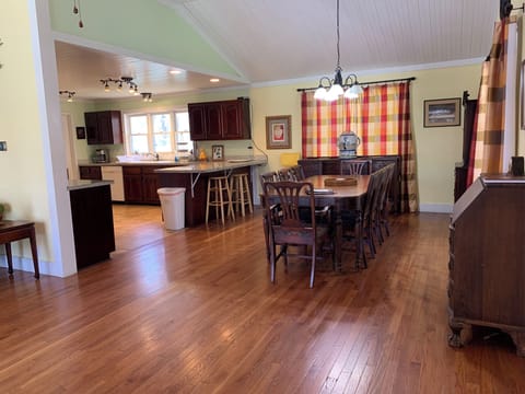 Open concept kitchen/dining area is great for cooking and hanging out.