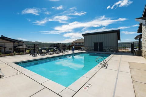 Community clubhouse pool open in the summer