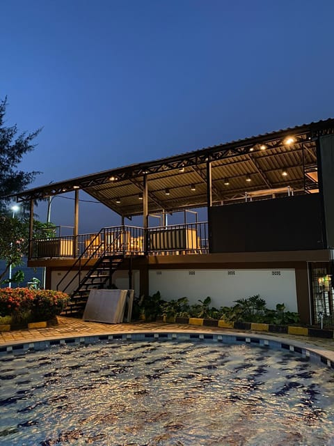 Outdoor banquet area