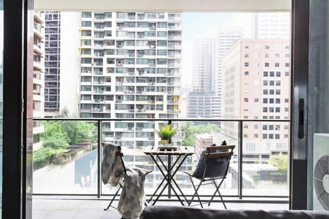 A balcony with a setting.