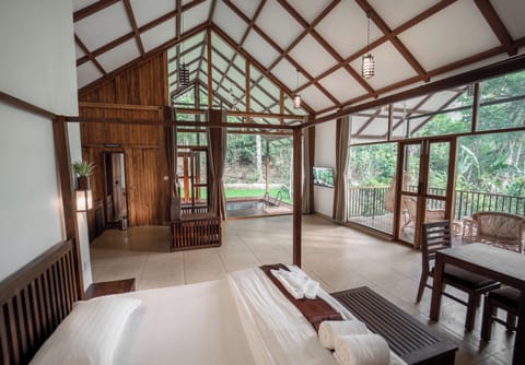 Luxury Double Room, Private Pool, Hill View | Minibar, in-room safe, desk, laptop workspace