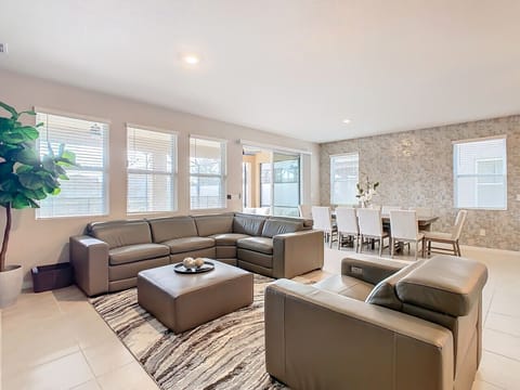 Natural light and cozy vibes. (The Led/legs of the living room couch do not raise)