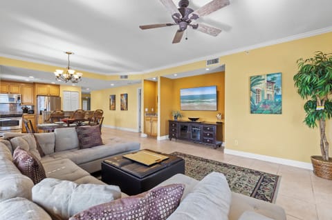 Enjoy a movie on the flat screen