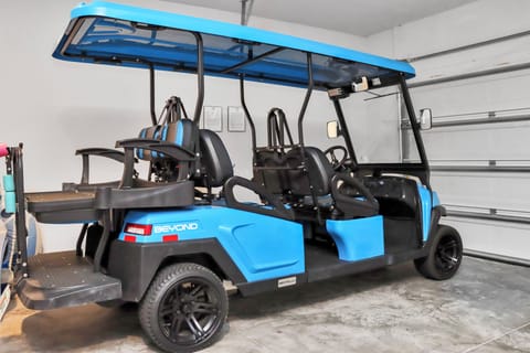 Enclosed Garage with Golf Cart