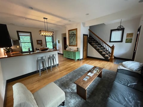 Smart TV, foosball, table tennis, books