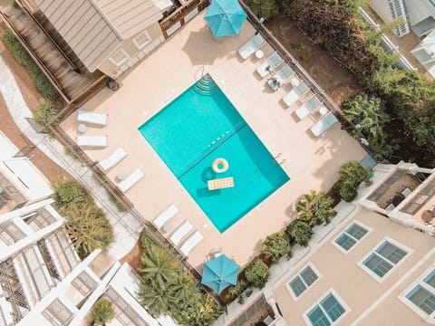 Sea Gate #203 Pool Ariel View