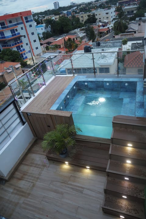 Family Penthouse, City View, Poolside | Terrace/patio