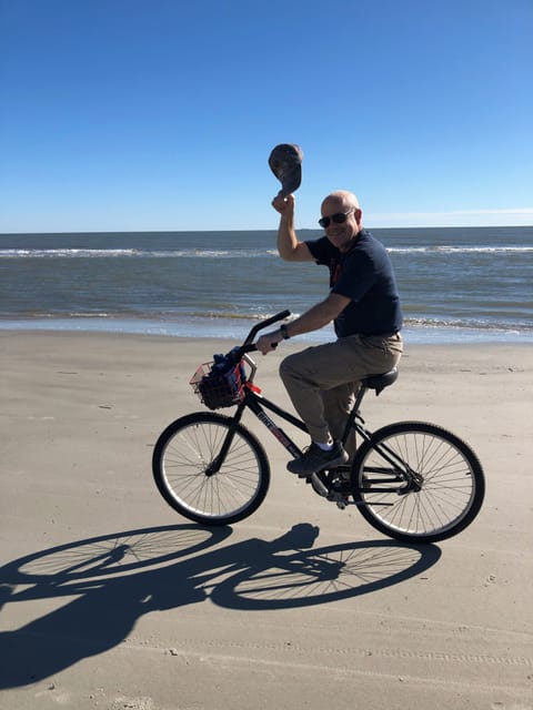 Shipyard Beach, 5 minute bike ride from Villa