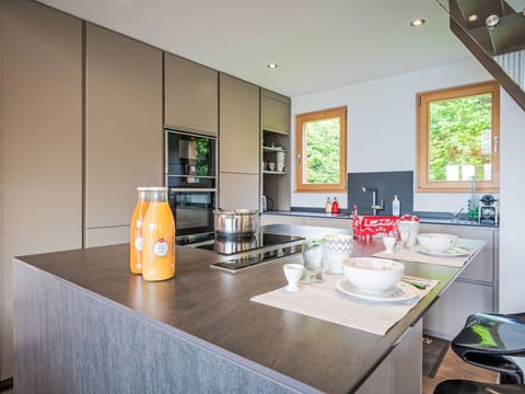 Kitchen, Wood, Interior Design, Countertop, Flooring, Furniture, Kitchen Appliance, Home, Cabinetry, Home Appliance