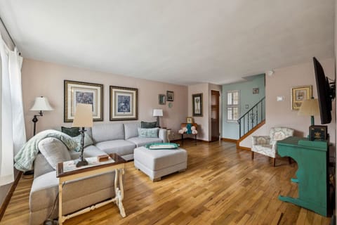 Unwind in the cozy living room after a day exploring Pittsburgh.