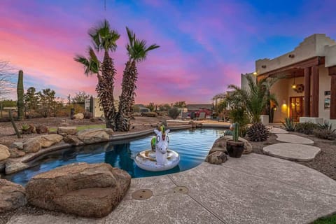 Dive into relaxation! Enjoy a refreshing swim or lounge poolside in your own private oasis with stunning desert views.