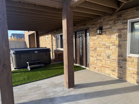 Enjoy the amazing views from our 6 person hot tub!