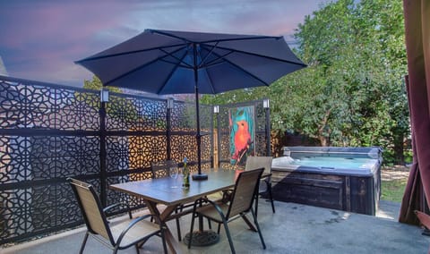 Enjoy the ultimate backyard retreat with a private hot tub!