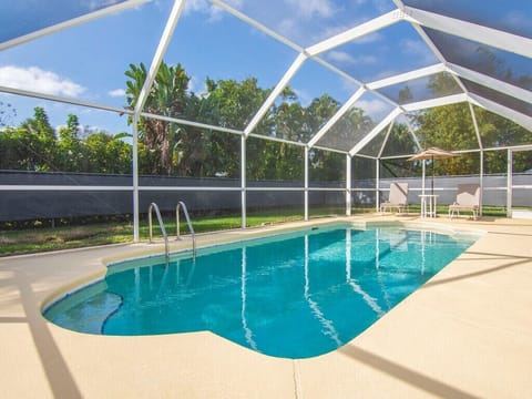 Solar Heated Pool with Screen