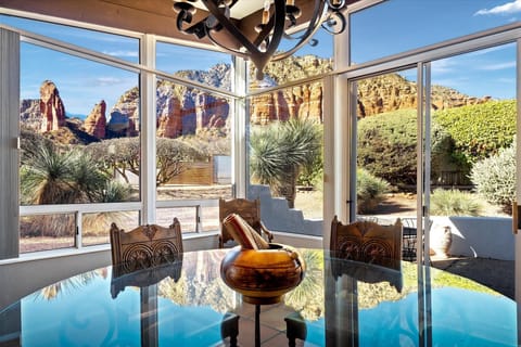 Dine with a view! Enjoy meals overlooking the stunning landscape.