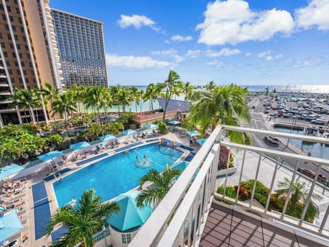Pool and Ocean View from Balcony