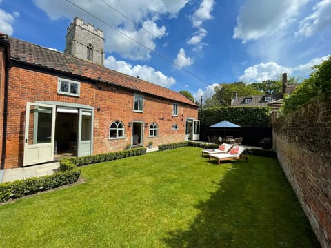 The sunny garden is perfect for relaxing