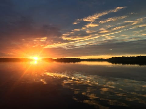 Magical evening view from the jetty