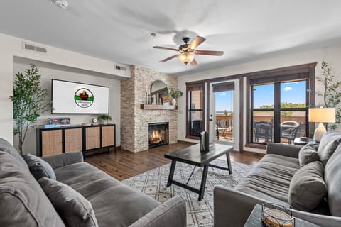 Living Room - Fireplace, Sofa Bed