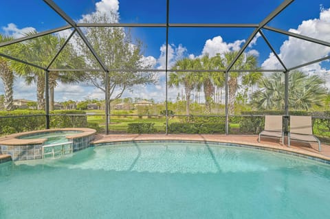 Palm Shores at The Preserve at Corkscrew - Enjoy the gorgeous lake view from the pool area with private heated pool and spa