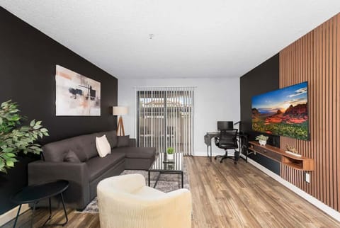 A comfortable space to relax, read, or watch TV.