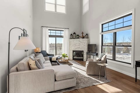 Gas Fireplace and TV