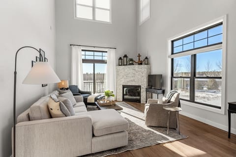 Gas Fireplace and TV