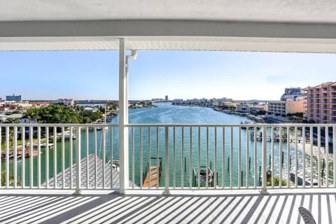 Enjoy your morning coffee while watching dolphins.