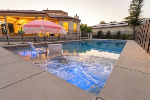 Our sparking pool with beach and spa