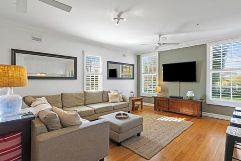 Bright and comfy living room to unwind in