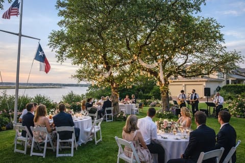 Outdoor banquet area