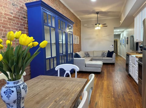 Dining space & living room