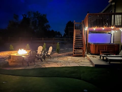 Beat the cold weather while relaxing by the fire pit