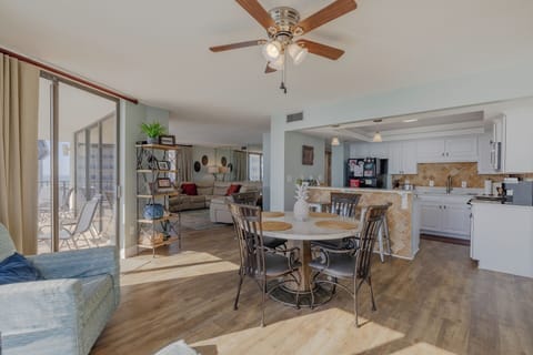 Dining table and kitchen/bar
