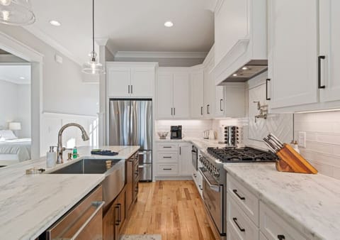 Enjoy a homemade meal from this stunning kitchen