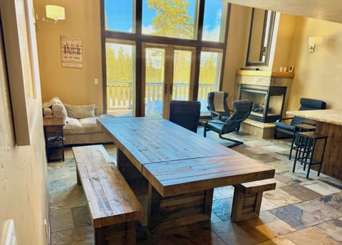 Dinning table that fits 8 people comfortably.