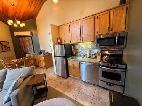 Kitchen towards dining area