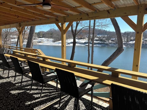 Beautiful dining bar with spectacular water view
