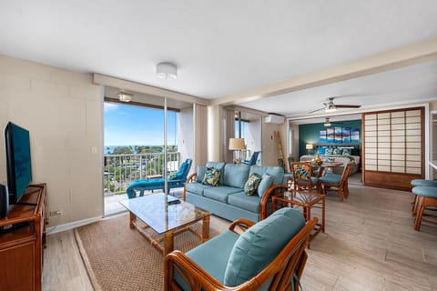 Condo, Multiple Beds, Ocean View (Kailua Village#705) | Living area
