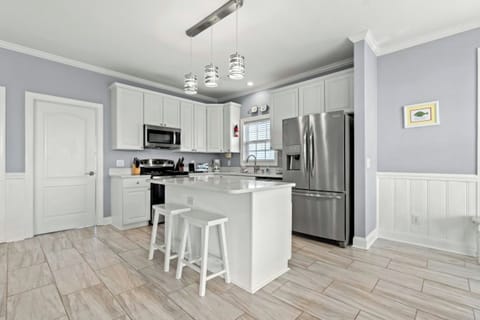 A chef's dream kitchen, fully stocked and loaded.