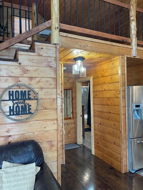 Layout of house: loft above bathroom