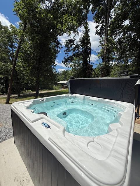 Newly installed hot tub spa off the  main bedroom deck