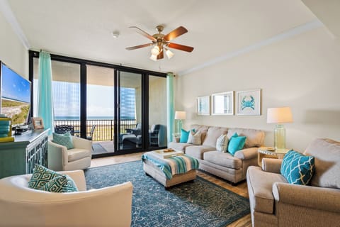 Gulf Front View Living Room 