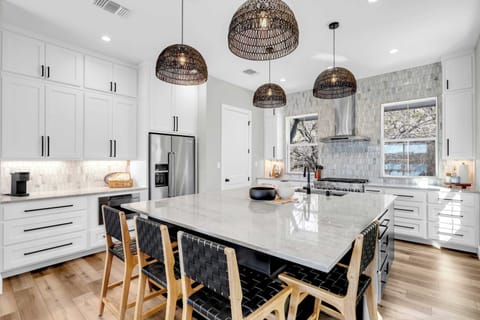 Kitchen is fully stocked with cookware essentials