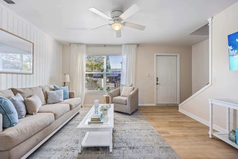 Bright living room with comfortable seating and natural light
