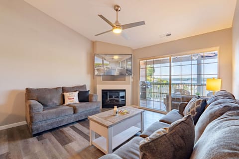 Curl up in the serene living room & stream your favorites on the smart TV