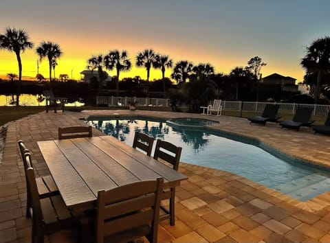 Enjoy sunsets by the pool 
