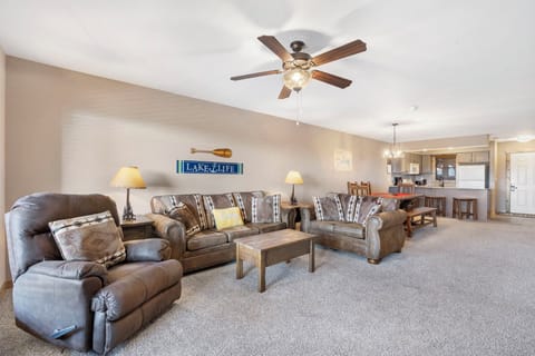 One Bedroom Unit - Living Room, Queen Size Sofa Bed