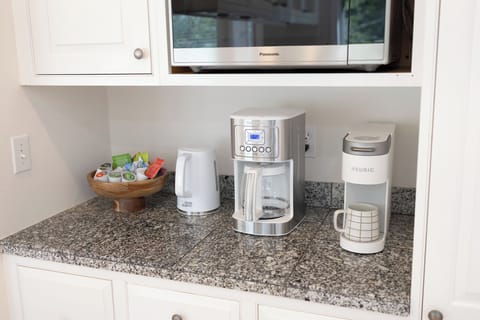 Water kettle, Drip Coffee maker, Keurig (drip) and Nespresso machine for espresso/lattes. 