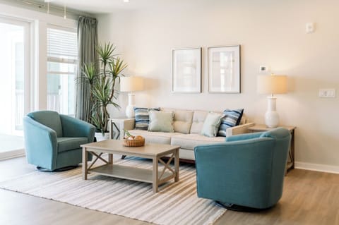 Living Area with Deck Access and Water Views